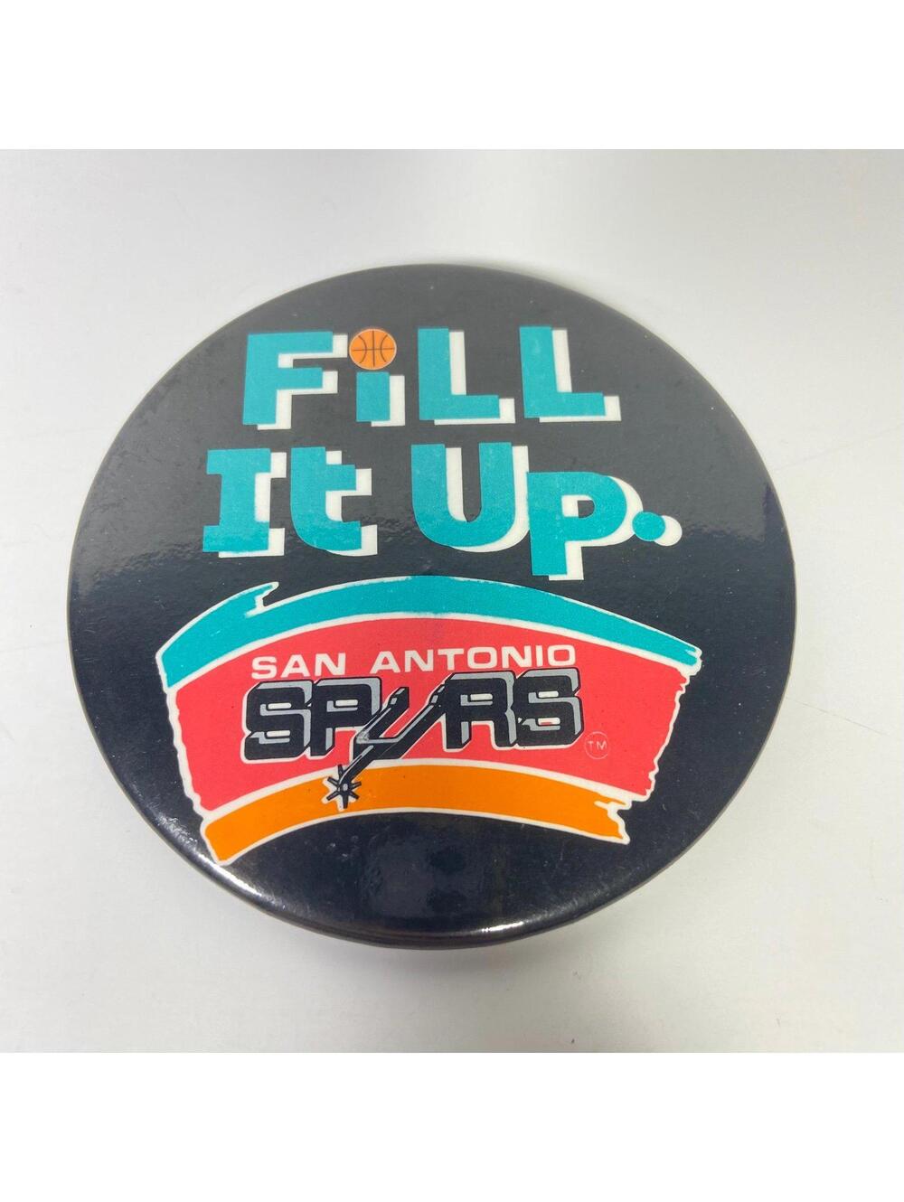 3” Vintage NBA Basketball San Antonio Spurs Button Pin